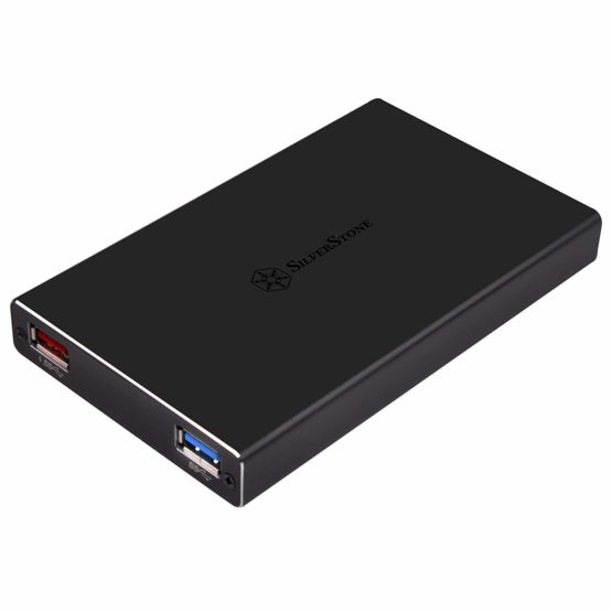 SilverStone SST-TS15B - External USB 3.1 Type C Hard Disk Drive Enclosure Case for 9.5mm 2.5" SSD/HDD, Support UASP, aluminum, black - Image 2