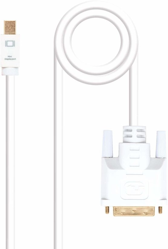 Nanocable 10.15.4205 Converter Cable Mini DisplayPort to DVI, Mini DisplayPort/M-DVI/M, White, 5.0 m