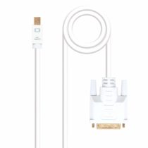 Nanocable 10.15.4202 Mini DisplayPort to DVI Converter Cable, Mini DisplayPort/M-DVI/M, White, 2.0 m