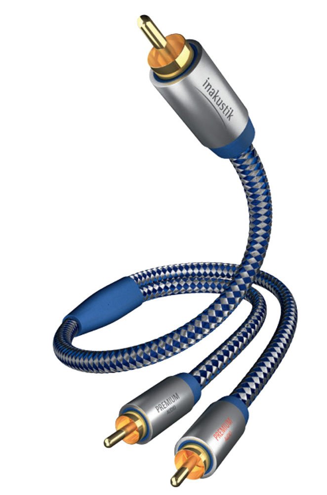 In-akustik Premium II Audio Y-Subwoofer Cable 2 m, blue, 5 m