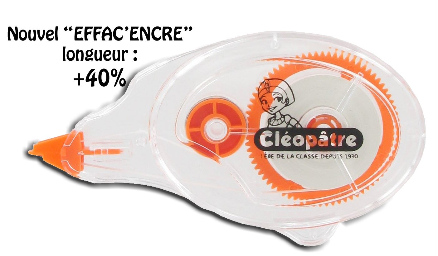 Cléopâtre Effac'Ink Corrector Tape, white, 1 unité