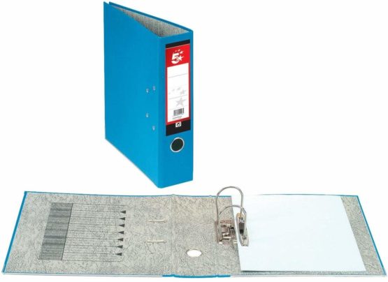 5 Star Office Lever Arch File 70mm Foolscap Blue [Pack 10]