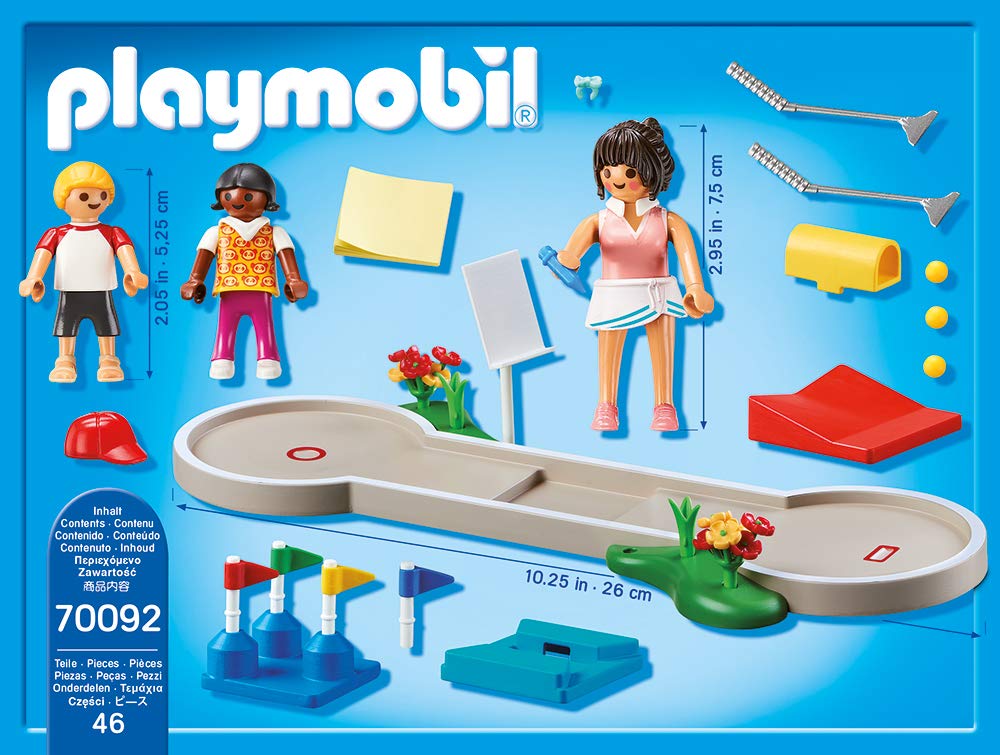Playmobil 70092 Family Fun Mini-golf, Fun Imaginative Role-Play, PlaySets Suitable for Children Ages 4+, Black, 4.4 x 18.7 x 24.8 cm - Image 3
