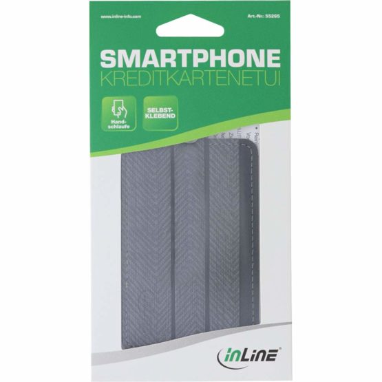 InLine® Smartphone Credit Card Holder with Hand Strap Black - Image 3