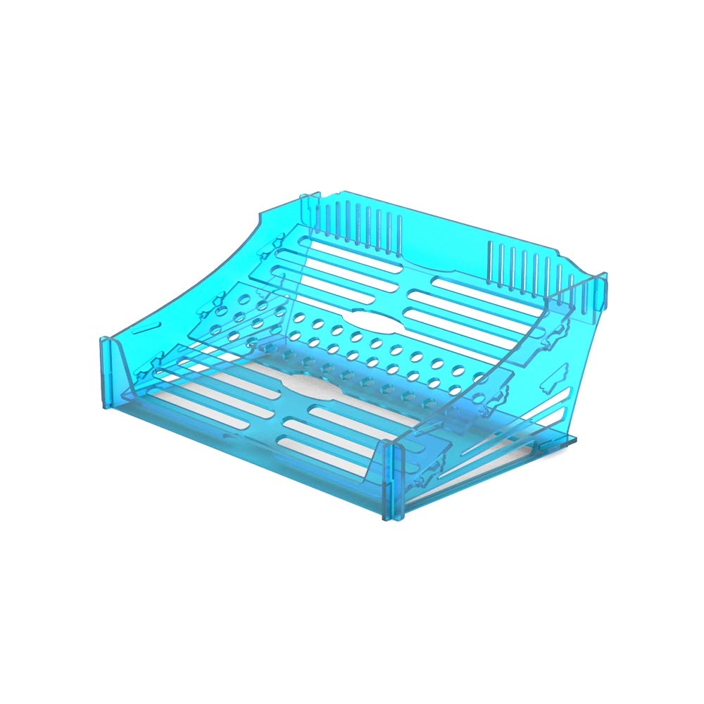 iQuatics Free standing Perspex Coral Reef Frag Rack for Aquarium 40cm, Blue, Clear Blue - Image 2