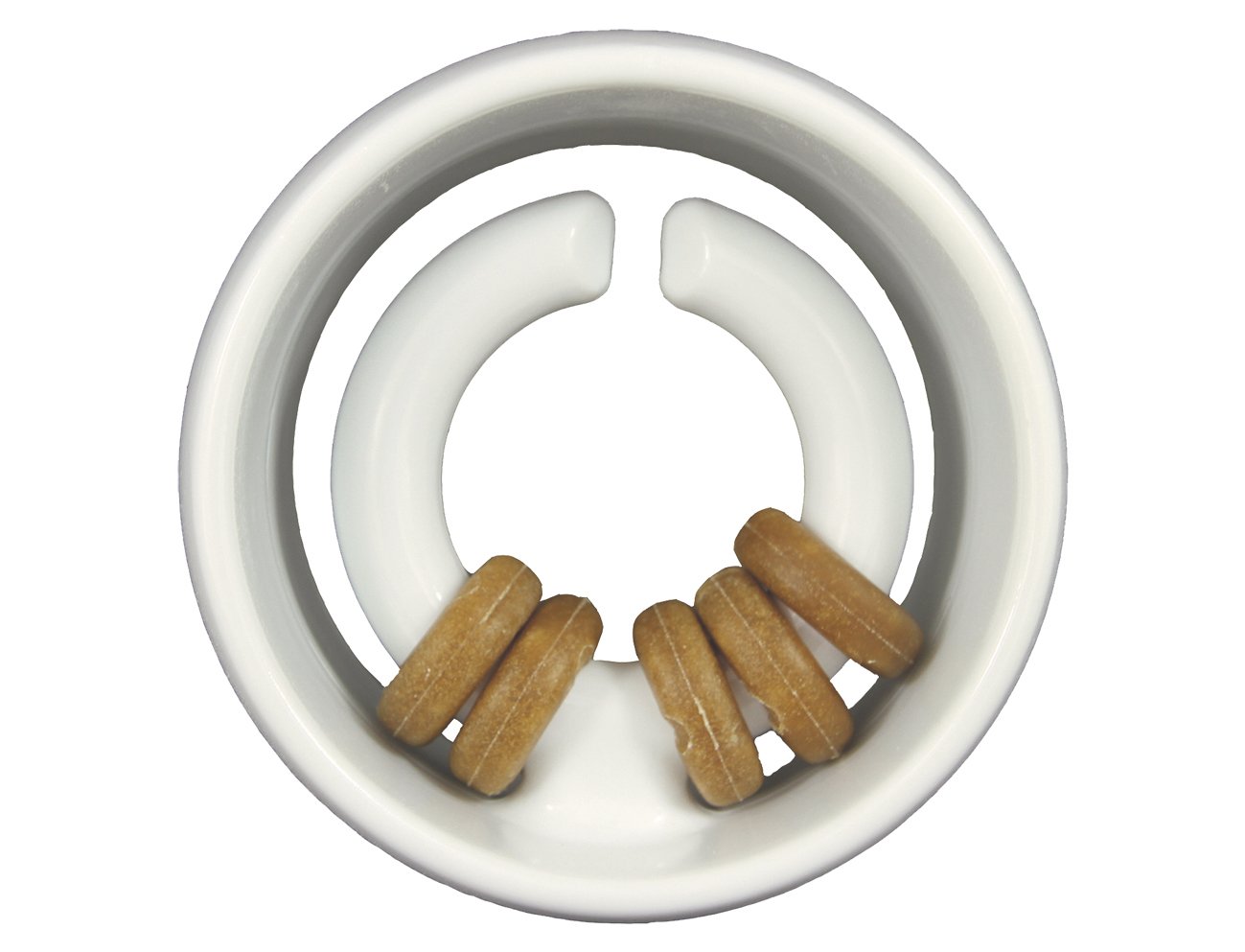 Starmark Treat Dispensing Orb shaped Durable Nylon Chew Toy for Dogs with Treat Rings