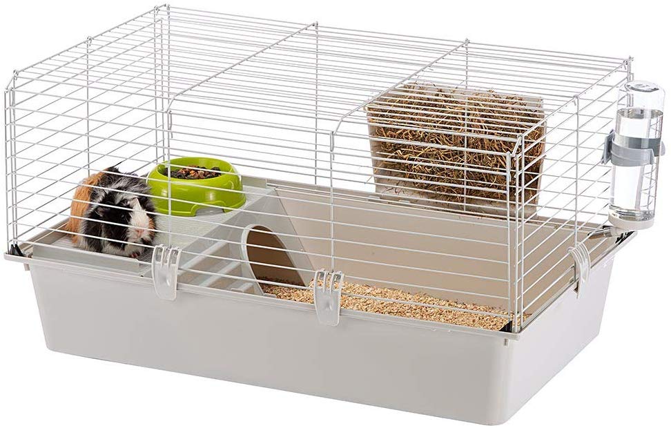 FERPLAST Rodent Cage CAVIE 80 for Guinea Pigs Guinea Pigs, in Metal, Accessories included: Manger, Drinking bottle, Bowl - Image 3