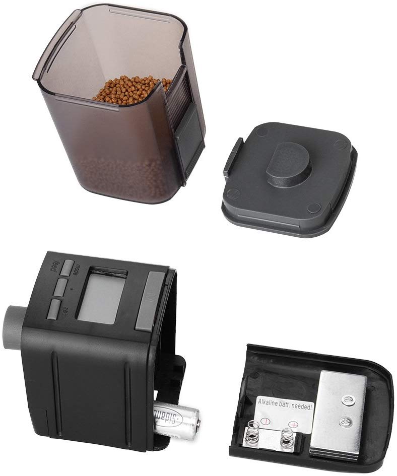 Petacc Automatic Fish Feeder ，Programmable MoistureProof Electric Auto Fish Feeder for Aquarium