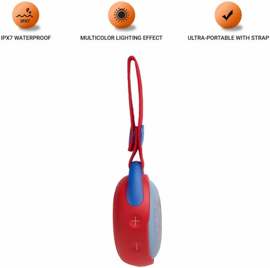 JBL JR POP – Portable Wireless Speaker with Light Feature for Kids – Fun speaker for little music fans – Red - Image 3