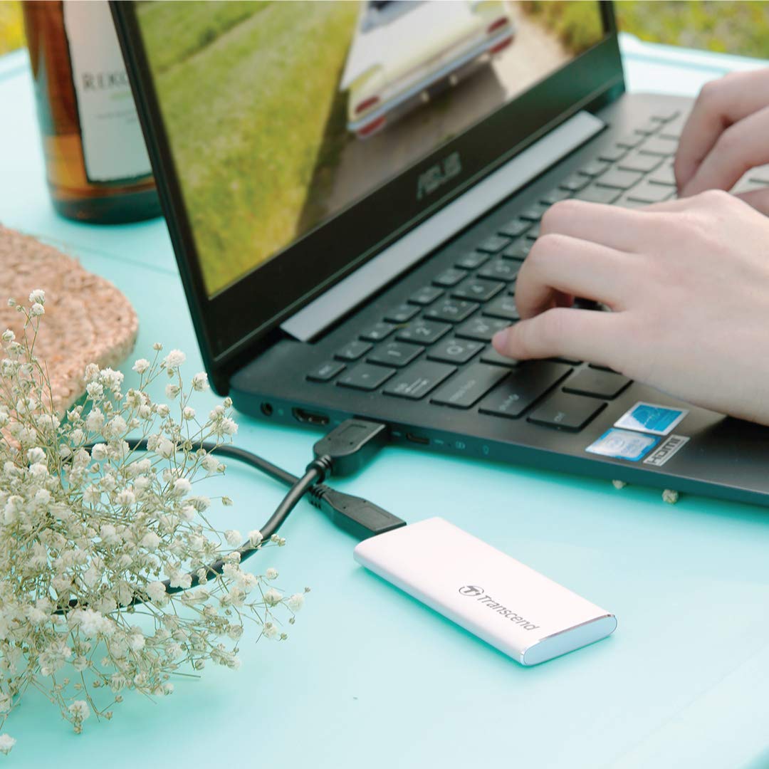 Transcend ESD240C 240GB Portable SSD, USB-C 3.1 Gen 2 10Gbps, Up to 520MB/s External SSD for PC Laptops - Image 4