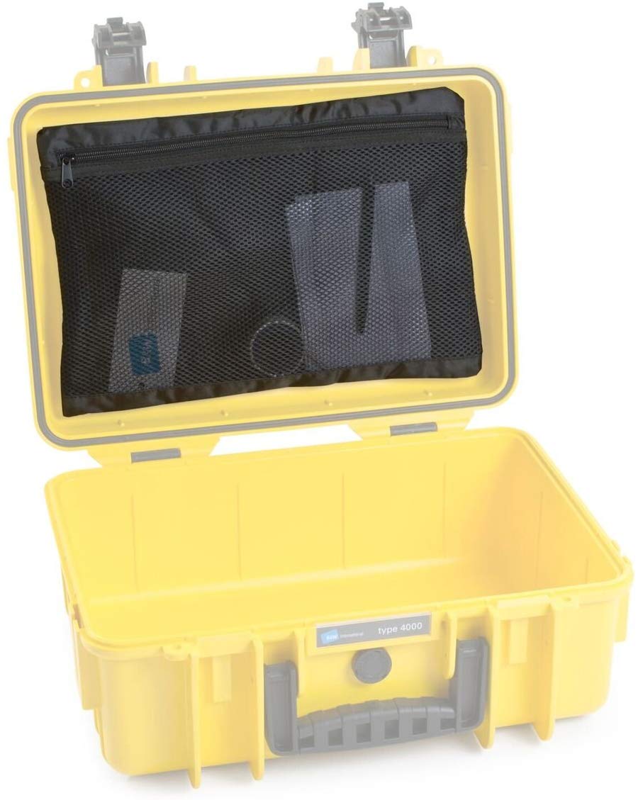 B&W Case - Lid Mesh Pocket - for the Robust B&W Outdoor Transport Case - Type 4000, Black