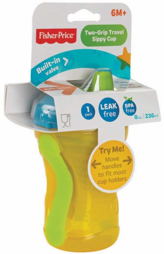 Fisher-Price Two-Grip Travel Sippy Cup Hard Spout (Colors May Vary) - Image 4