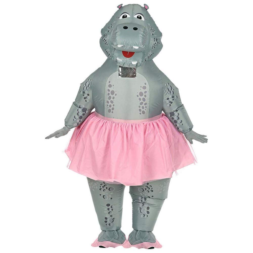 Widmann Fancy Dress Costume Unisex Hippo Ballerina Adult Outfit Stag Do, Gray