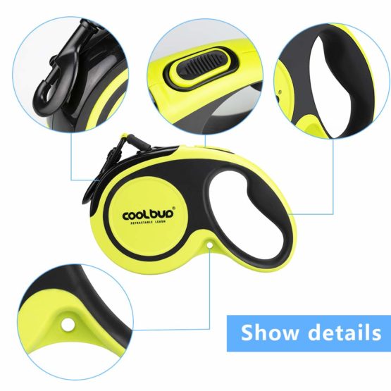 Mystery Retractable Dog Lead, 5M Extendable Dog Lead Heavy Duty Leash Up to 50 KG for Medium& Large Pets, Retractable Extensive 16 feet leash With Easy One Button Brake & Lock System - Image 2