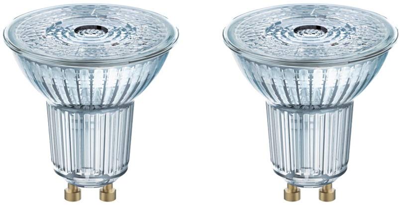 Osram LED Base PAR16 reflector Lamp, with GU10 socket, not dimmable, 4.3 W Replaces 50 watts, 36 ° beam angle, Warm White