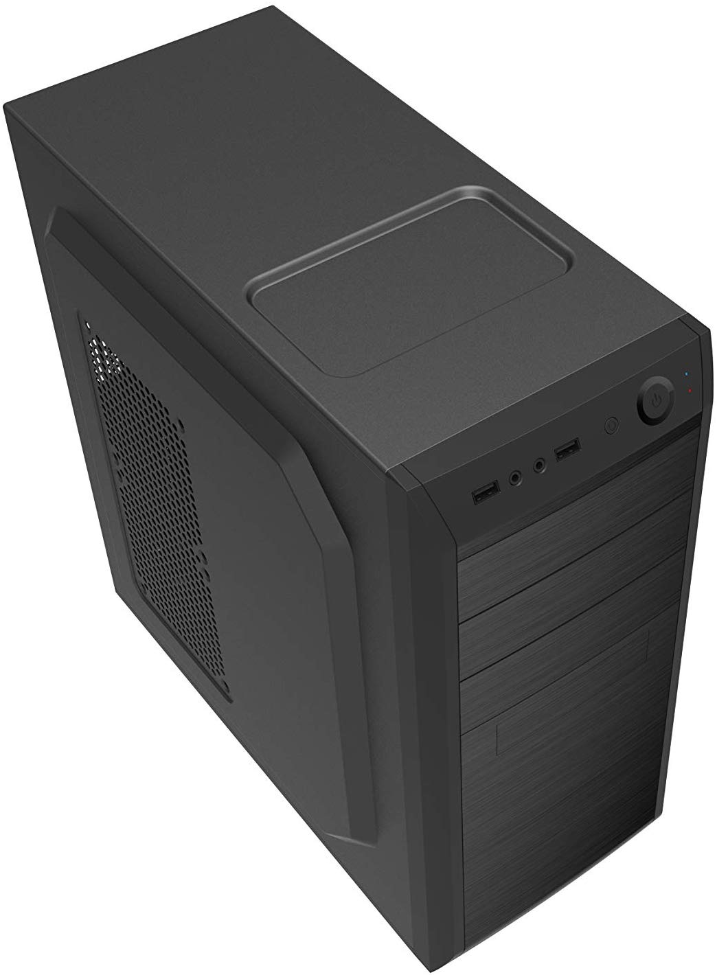 CoolBox F-750 Computer Case Black - Computer Case (PC, ATX, Black, 120 mm, 90 mm, 2.5, 3.5, 5.25 inches), Black/White