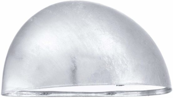 EGLO Lepus Outdoor Wall Light 1 Bulb Outdoor Wall Light Hot-Dip Galvanised Steel Colour: Silver Socket: E27 IP23