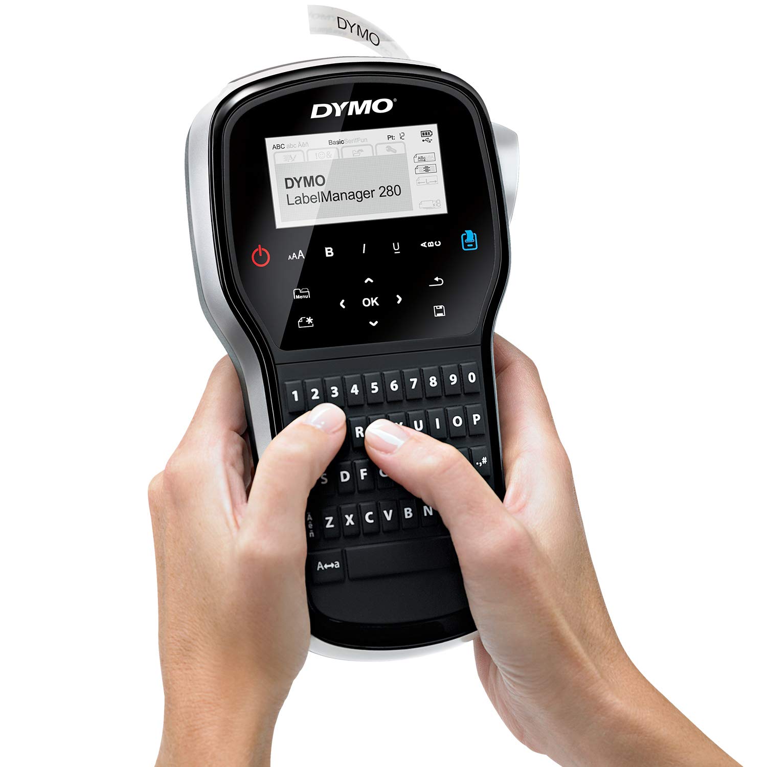 DYMO LabelManager 280 Rechargeable Handheld Label Maker Kit, QWERTY