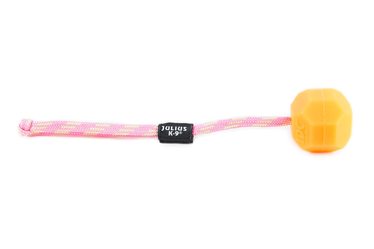 JULIUS-K9 IDC Neon Fluorescent Ball with String, 60 mm, Orange - Soft version, Orange (Soft version) - Image 3