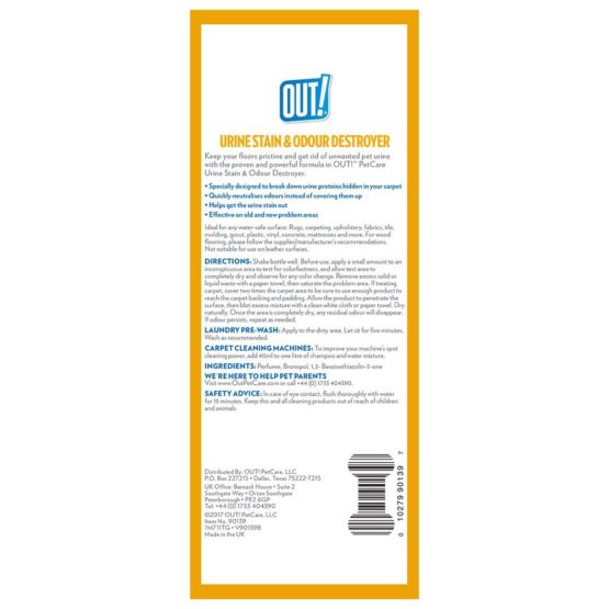 OUT! Urine Stain & Odour Destroyer for Pets - 1 Litre - Image 3