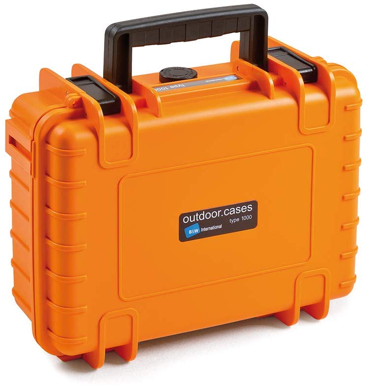 B&W outdoor.cases type 1000 with pre-cut foam (SI) - The Original, Orange, 270x215x105 (type 1000)