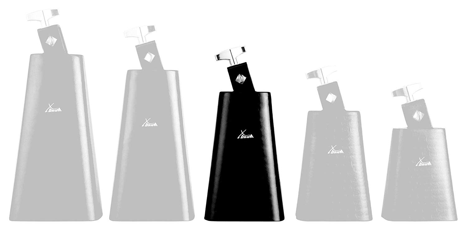 XDrum HCB-6 Cowbell, Hammered and Brushed, Grey - Image 3