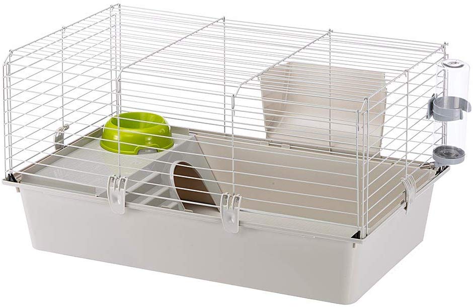 FERPLAST Rodent Cage CAVIE 80 for Guinea Pigs Guinea Pigs, in Metal, Accessories included: Manger, Drinking bottle, Bowl