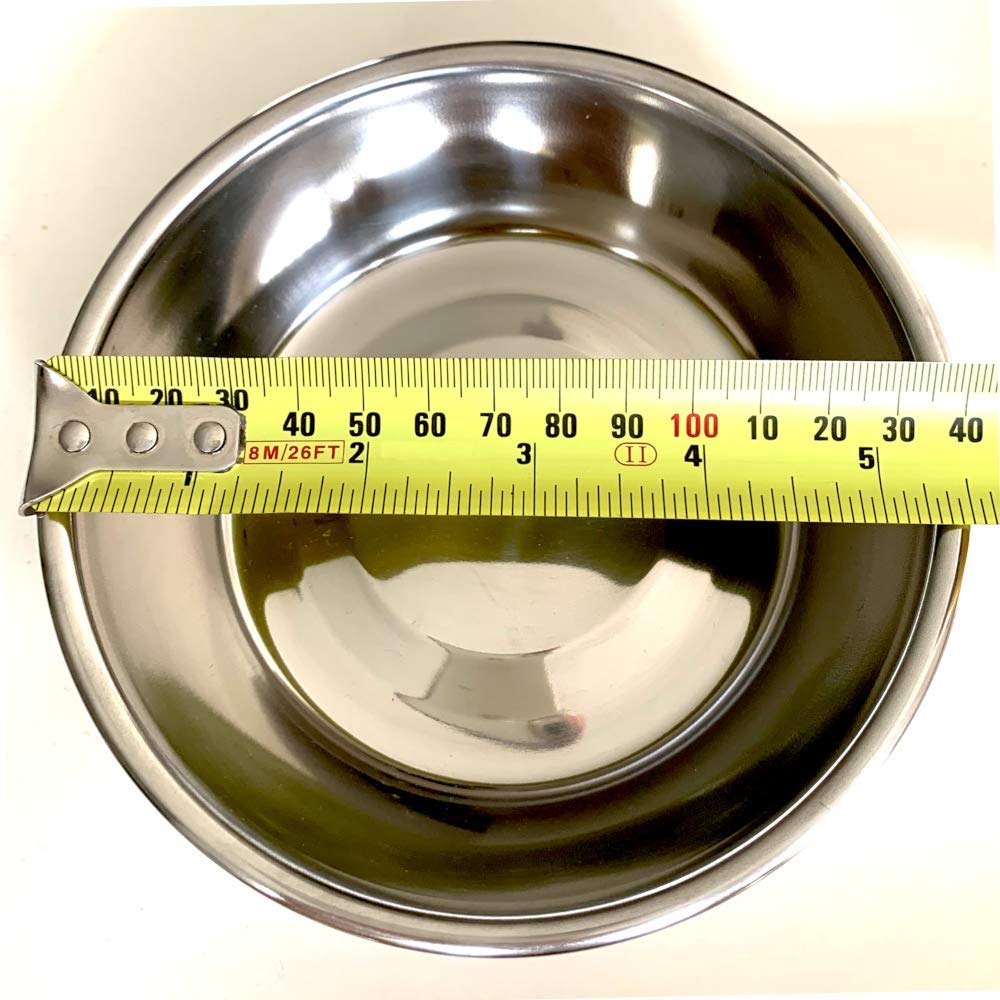 Bonza Two Piece Stainless Steel Dog Bowls for Pet Feeding Station. Perfect for Small Dogs and Cats, Silver, 2 Stainless Steel Bowls - Image 3