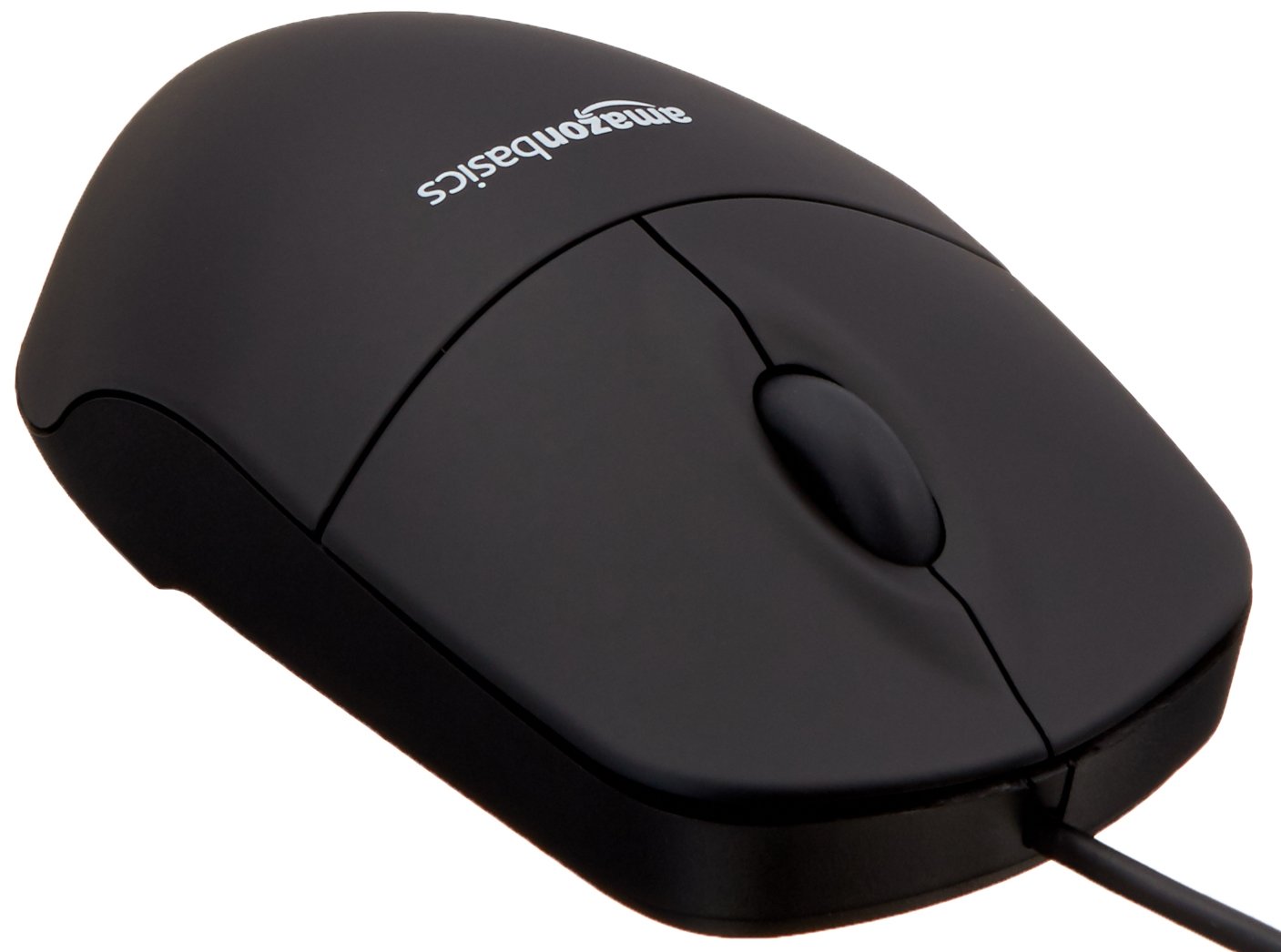 Amazon Basics Responsive and Precise 3-Button Wired USB Computer Mouse with Scrolling and Tracking, Single, Black - Image 2