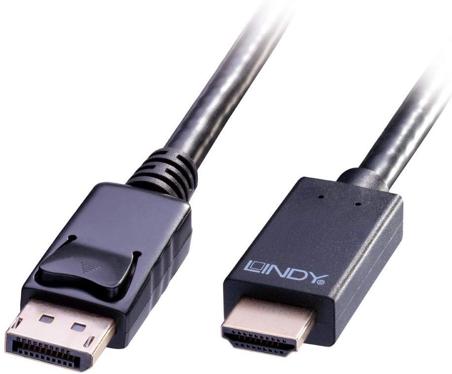 Lindy 1m DisplayPort to HDMI 10.2G Cable, Black