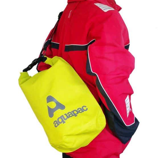 Aquapac Heavyweight Waterproof Drybags with Shoulder Strap - 15 Litres - Acid Green (733) - Image 2