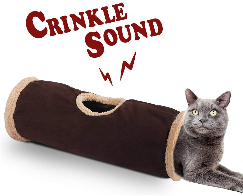 All For Paws Lambswool Find Me Cat Tunnel (Colour May vary and Random colour delivered), 66CM - Image 4