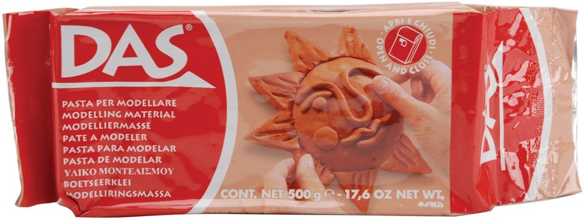 DAS Terracotta Air-Hardening 500g Modelling Clay, For Professionals & Hobbyists