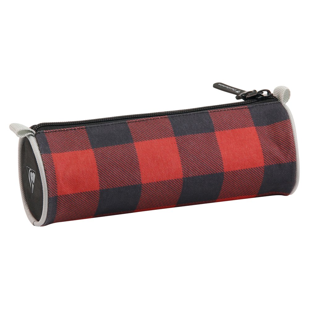 Clairefontaine Round Pencil Case, 7x22cm - Red Tartan, 22 centimeters - Image 2