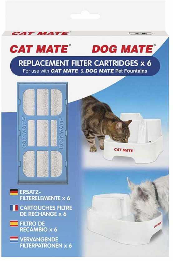 Cat Mate Genuine Replacement Filter Cartridges for Use with Cat and Dog Mate Pet Fountains, Pack of 6 - Image 2