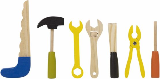 URBN-TOYS 8pc Wooden Mini Tool Box - Image 4