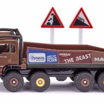 siku 1686, HS Schoch 8x8 MAN Truck-Trial, Metal/Plastic, 1:87, Brown, Incl. 2 warning signs, Compatible with other siku models of the same scale
