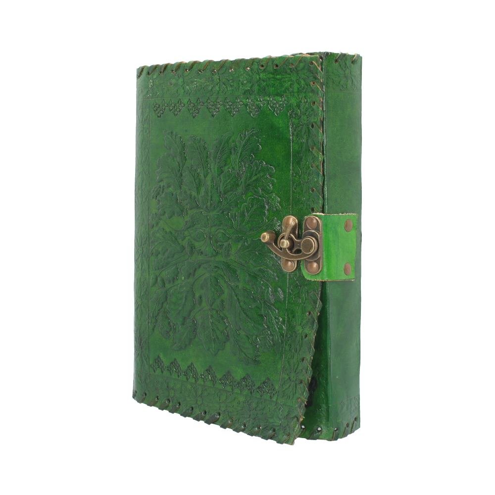 Nemesis Now Greenman Leather Journal With Lock 28cm Green, 25 x 18cm - Image 2