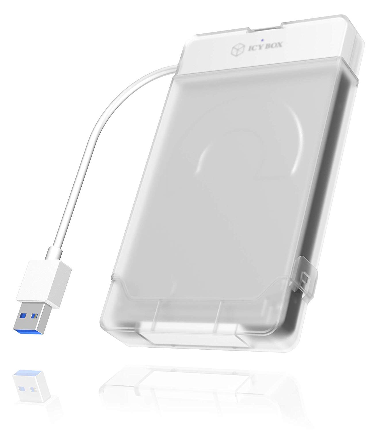 ICY BOX USB 3.0 to SATA Adapter for 2.5" HDD/SSD with Protective Case for Adapter and Drive SATA III, UASP, IB-AC703-U3 - Image 3
