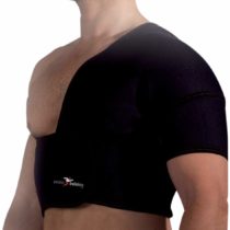 Precision Men's K-REY-TRS222L Training Neoprene Half Shoulder Support (Left) -Black/Red, Large, Yellow