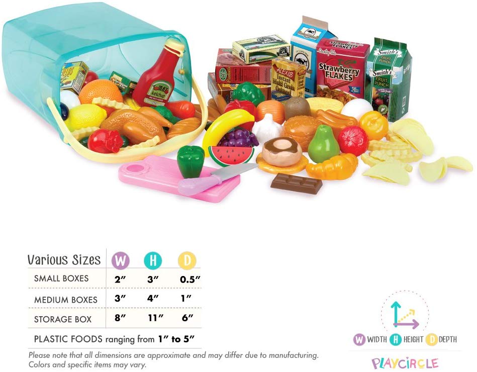 Battat - Play Circle - Play Food - Kitchen Toys - Grocery Store - Pretend Play - Pantry In A Bucket - 3+ Years(79 Pieces) - Image 2