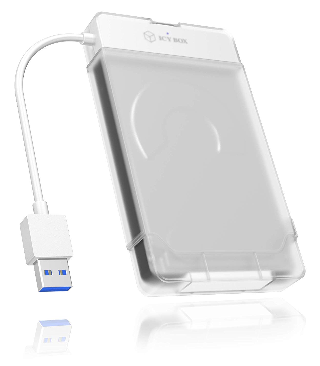 ICY BOX USB 3.0 to SATA Adapter for 2.5" HDD/SSD with Protective Case for Adapter and Drive SATA III, UASP, IB-AC703-U3 - Image 4