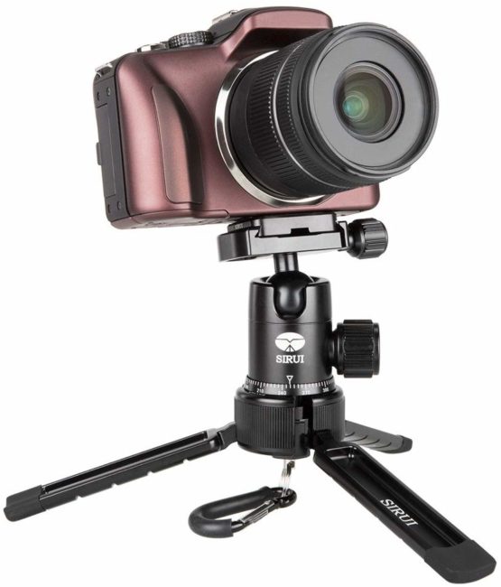 SIRUI 3T-35K Mini Tripod Aluminum Tabletop Handheld Tripod with Ball Head and Central Column Load Capacity Up to 4kgs, Black - Image 4