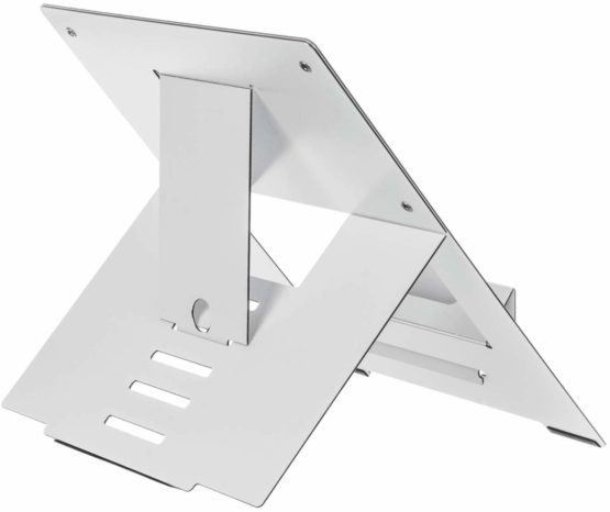 R-Go Tools Riser Flexible Laptop Stand, Ultra-Thin Aluminum, Adjustable Portable Notebook Riser for desk, Compatible with 10-22" MacBook/Air Pro/Dell XPS/Lenovo, Support up to 11ibs, White - Image 2
