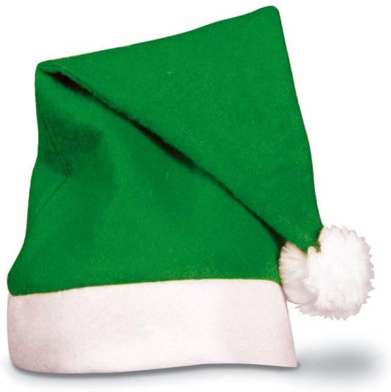 eBuyGB Pack of 6 Adults Unisex Festive Christmas Santa Hat (Green)