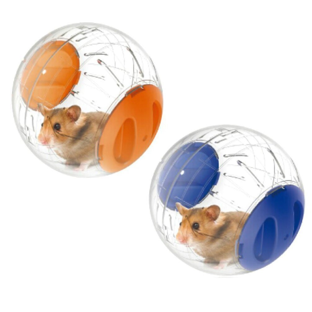 Emours Dwarf Hamster Running Play Ball Mini 4.8 inch Small Animal Hamster Run Exercise Ball,2 Pack, Multicolor