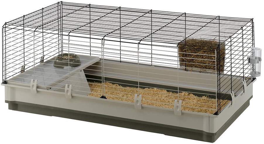 Ferplast Cage for Rabbits Guinea Pigs with Large Living Space, Small Animal House, Small Pet Cage, 120 x 60 x 50 cm