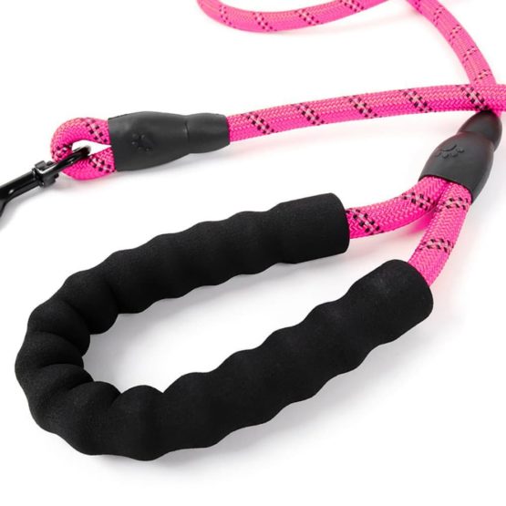 ADOGO® Rope Dog Lead with Soft Padded Handle and Reflective Threads Nylon Durable Dog Leash Safety 5FT Mountain Climbing Rope Twist Dog Lead For Small Medium Large Dogs - Image 4