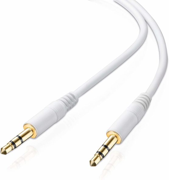adaptare 10026 Audiokabel 3,5mm Klinkenstecker auf 3,5mm Klinkenstecker, vergoldete Kontakte, ultraslim, 3,0m, weiß