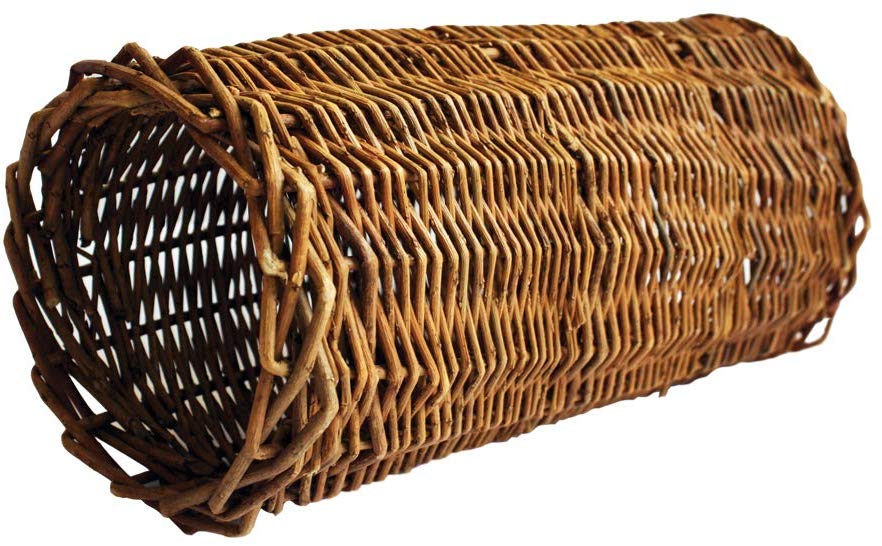 Nature First Large Willow Tube Playing Hiding Toy Teeth Trimmer for Hamsters Rats & Small Animals - 32cm, Grey